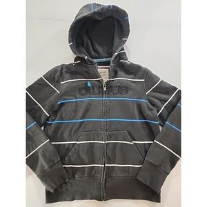 Vintage Diverse Hoodie High Performance Series 93 Y2K Full Zip Black Blue Medium